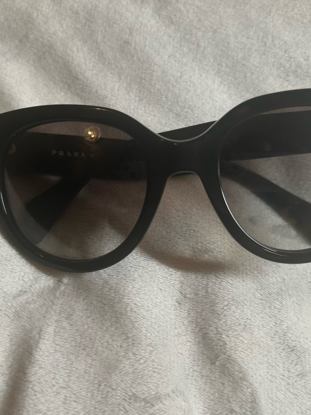 Prada Women's Black Cat-Eye Sunglasses with Smoke Lenses - Picture 2 of 9